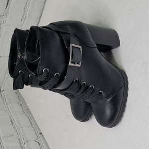 Splendid Cesar leather zip lace up ankle boots